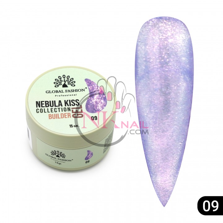 Гель Nebula Kiss Builder Gel, HEMA/TPO free 15мл, №09